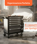 Cassettiera per Officina con Utensili Professionali e Struttura Robusta su Ruote