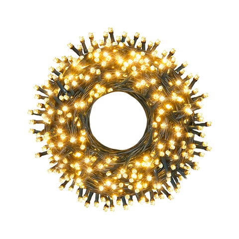 1000 warmwitte LED-kerstlampjes – Lichtketting van 100 meter voor binnen en buiten