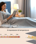 Coperta Termica Matrimoniale Fluffy per Letto e Divano in Flanella con Timer 9H