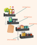 Set Ripiani Magnetici per Frigo – Robusti Porta Spezie in Metallo con Magnete