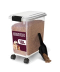 Dispenser Cibo per Cani e Gatti – 18L con Chiusura Ermetica