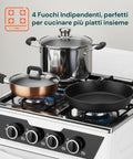 Cucina a Gas 4 Fuochi con Vano Portabombola – Per Interni ed Esterni