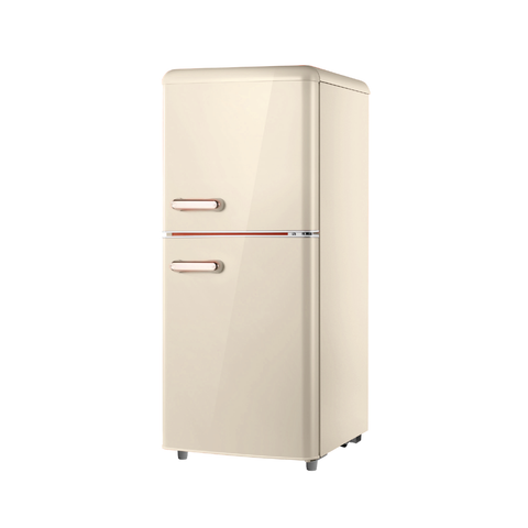 Retrokoelkast met twee deuren, 110 l, crème