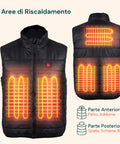 Gilet Termico Nero Unisex L-XXL – 3 Livelli di Temperatura e Ricarica USB