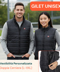 Gilet Termico Nero Unisex L-XXL – 3 Livelli di Temperatura e Ricarica USB