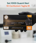 Guanti Nitrile Neri Senza Polvere – Set 100/1000 Pz Taglia M/L