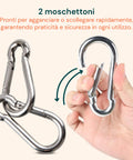 Kit Carrucola in Acciaio Inox con Fune 20 m – Resistente e Completo di Accessori