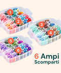 Set Ricamo Completo con 3 Livelli, 150 Fili, Aghi e Organizer in Plastica