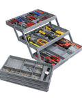 Organizer Cassetti 3 Livelli – Contenitore Modulabile Grigio Salvaspazio