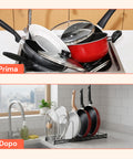 Organizer Portapentole Estensibile da 30 a 58cm per Utensili da Cucina