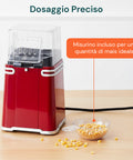 Macchina Popcorn ad Aria Calda 1200W – Compatto e Potente, Pronti in 3 Minuti