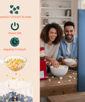 Macchina Popcorn ad Aria Calda 1200W – Compatto e Potente, Pronti in 3 Minuti