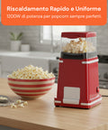 Macchina Popcorn ad Aria Calda 1200W – Compatto e Potente, Pronti in 3 Minuti