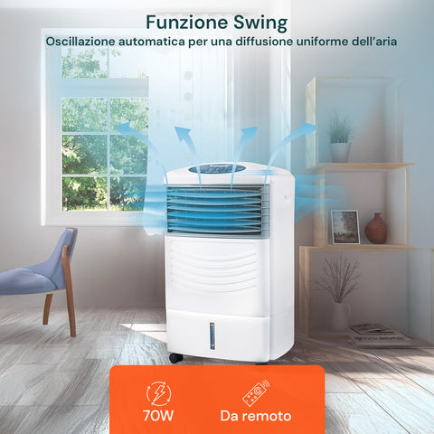 Raffrescatore Aria 3in1 11 Litri Con Umidificatore, Purificatore E Timer