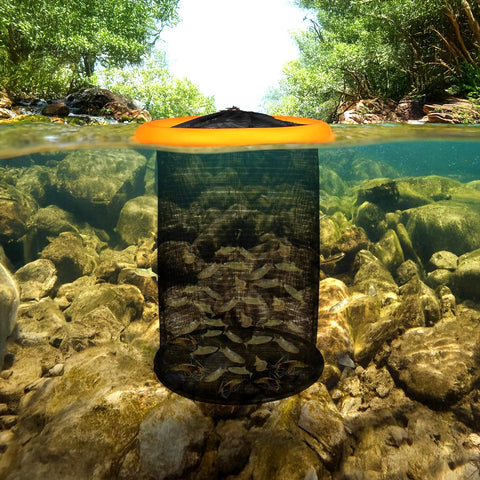 Rete da Pesca Portatile 75 cm in PP Resistente con Sistema Anti-Fuga