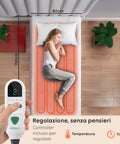 Coperta Elettrica Riscaldata Coprimaterasso in Lana Sintetica - Timer e 9 Temperature