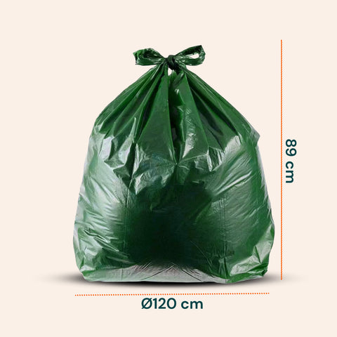 Sacchi Per la Spazzatura Con Manico A Cravatta Set da 10 50l