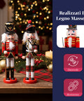 Set 2 Schiaccianoci in Legno – Stile Inglese e Scozzese Dipinti a Mano