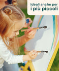 Set 24 Pennelli Professionali in Nylon con Manico in Legno di Betulla