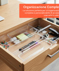 Set Organizer da Cassetti Multiuso 25 Pezzi – Trasparenti e Facili da Pulire