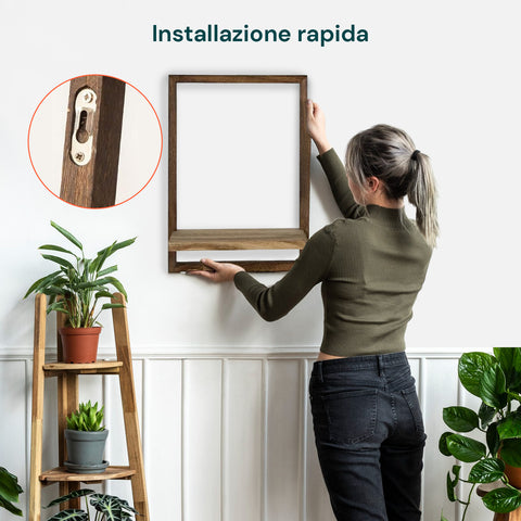 Set 4 Mensole a Muro in Legno Diverse Misure – Design Moderno e Resistente