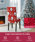 Set 6 Coprisedia Natalizi con Babbo Natale – Elasticizzati e Decorativi