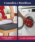 Set 6 Coprisedia Natalizi con Babbo Natale – Elasticizzati e Decorativi