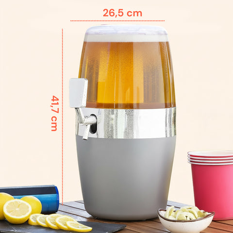 Dispenser Refrigerante 4L per Bevande con Rubinetto Antigoccia per Uso Esterno e Interno.