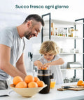 Spremiagrumi per succo fresco ogni giorno, perfetto per famiglia con bambini per colazioni ricche di vitamine e gusto naturale
