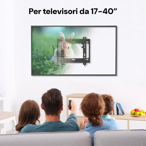 Staffa Da Parete Fissa Per Tv Da 19/42 Pollici Nero