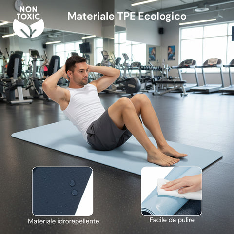 Tappetino Yoga e Pilates Antiscivolo – TPE con Tracolla