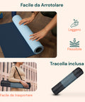 Tappetino Yoga e Pilates Antiscivolo – TPE con Tracolla