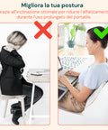 Vassoio da letto Avilia migliora la postura con inclinazione ottimale, riduce affaticamento durante uso prolungato del portatile