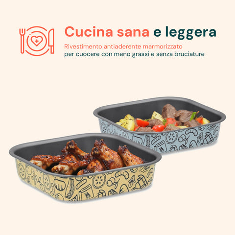 Teglia AirFry Antiaderente Senza PFOA per Friggitrice ad Aria e Forno