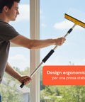 Tergivetro 24 cm con Manico Allungabile – Lavavetri in PP e Alluminio 79–120 cm