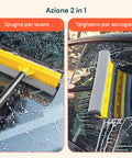 Tergivetro 24 cm con Manico Allungabile – Lavavetri in PP e Alluminio 79–120 cm