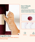 Tiragraffi per Gatti 170 cm con Cuccia, Griglie e Accessori Montaggio