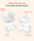 Set Da Cucina 4 In 1 Per Alimenti Bianco