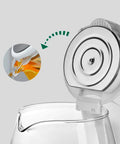 Bollitore Elettrico 1500W 2L in Vetro con Piastra Inox, Spegnimento Sicuro, Indicatore Acqua e Doppio Controllo Temperatura Ean-8051597870158