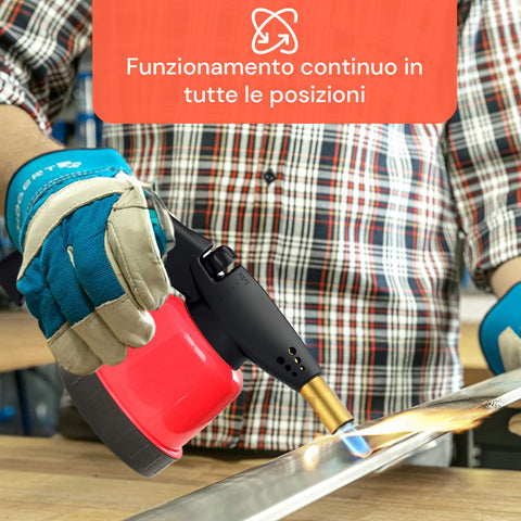 Saldatore Professionale 1,1kw a Gas con Cartuccia a Filetto 7/16