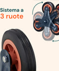 Carrello Trasporto Per Scale Con Portata Massima Di 120 Kg Blu