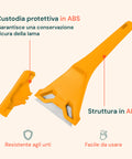 Custodia protettiva in ABS per conservazione sicura della lama, struttura resistente agli urti e facile da usare