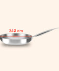 Padella 24 cm in Alluminio 100% Riciclato con Fondo per Induzione