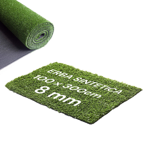 Kunstgras Basik groen 8 mm H100xL300 cm van uv-bestendig polypropyleen