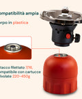 Fornello Portatile a Gas 1,3kw con Accensione Automatica per Esterni