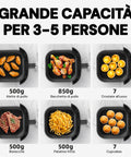 Avilia Friggitrice ad Aria 6L Digitale Compatta 1350W Senza Olio con 8  Programmi Cestello Lavabile e Timer Ean-8056897155509