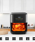 Avilia Friggitrice ad Aria 6L Digitale Compatta 1350W Senza Olio con 8  Programmi Cestello Lavabile e Timer Ean-8056897155509