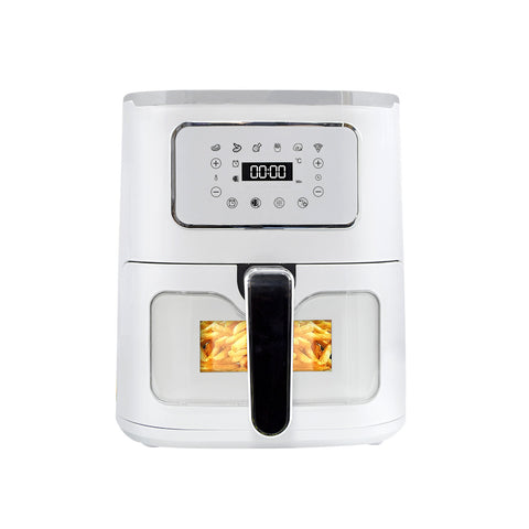 Friggitrice ad Aria 7,5L 1600W Bianca Digitale, Pannello LED, Timer 60 Min, 4 Funzioni Cottura, Parti Lavabili Ean-8051597871155