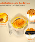 Friggitrice ad Aria 7,5L 1600W Bianca Digitale, Pannello LED, Timer 60 Min, 4 Funzioni Cottura, Parti Lavabili Ean-8051597871155