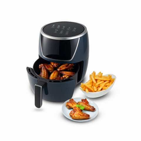 Friggitrice Ad Aria 5l 1500w Temperatura 80-200°C Con Timer E Display Led
